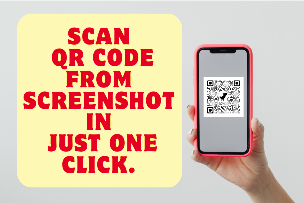 Scan QR Code From Screenshot In Just One Click.